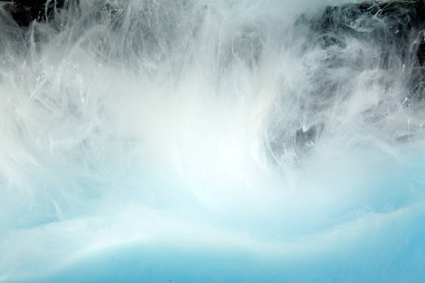 istock Acrylic blue colors in water. Ink blot. Abstract background. 1130962290