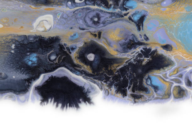 istock Marble texture. Acrylic colors blots. Abstract background. 1130962480