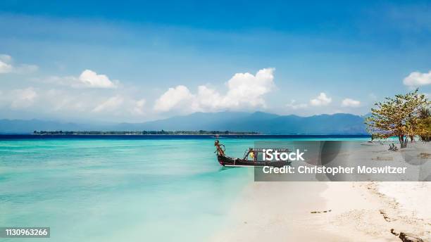 Gili Island Boat To The Paradice Stock Photo - Download Image Now - Bali, Lombok, Beach