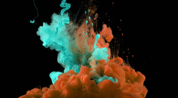 istock Acrylic colors in water. Ink blot. Abstract background. 1130963269