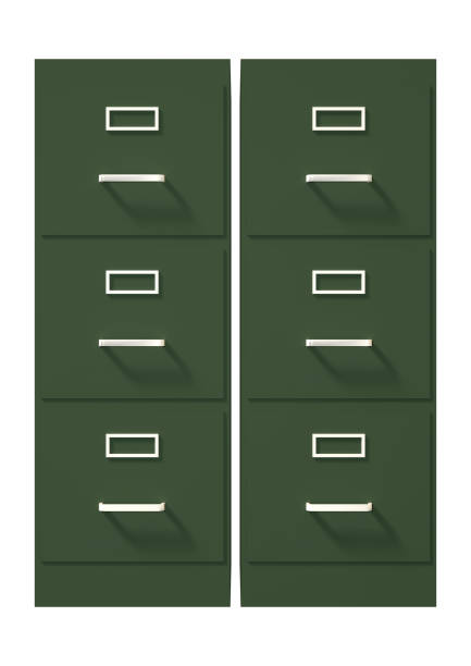 istock 3D illustration file cabinet on white 1130963284