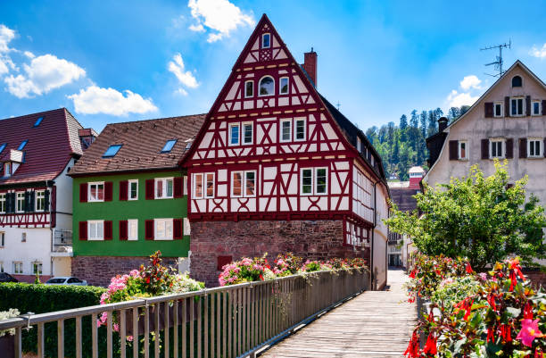 Beautiful city landscape in Calw city, Black Forrest