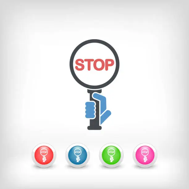 Vector illustration of Stop signal