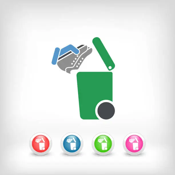 Vector illustration of Separate waste collection icon