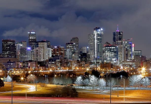 istock Denver downtown panorama at winter night 1130966441