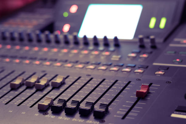 istock audio mixing console fader. recording, broadcasting, editing, post production concept 1130974122
