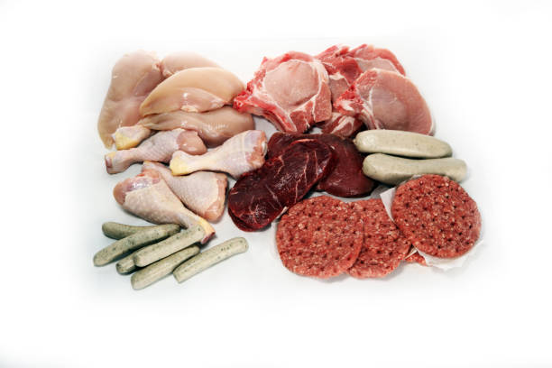 istock raw meat. Different types of raw pork meat, chicken and beef 1130976530