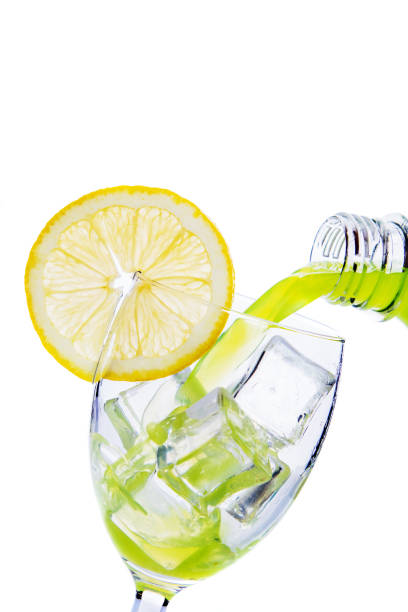 Glass of green apple juice