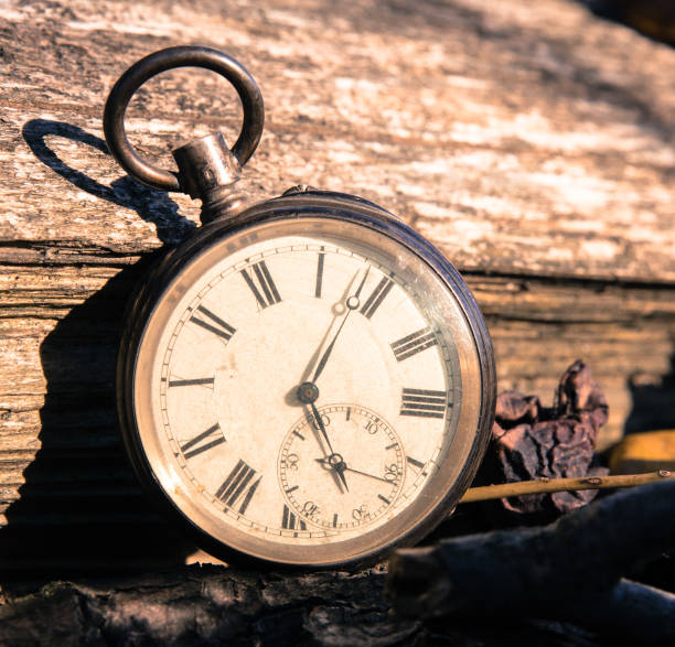 istock Hand held stop watch outdoors, autumn, blurry background 1130981930