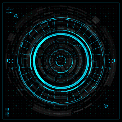 Futuristic graphic user interface. Technology background. Vector illustration.