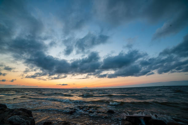 istock colorful sunset on the sea beach in summer 1130987309