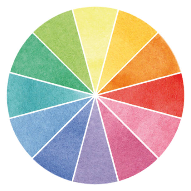Basic color wheel – watercolor illustration vector art illustration