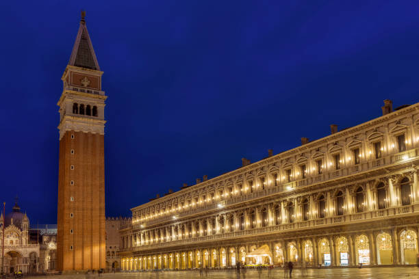 istock View of St. Mark's  at night in Venice 1130991195
