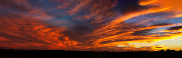 istock Sunset Panorama over Illinois Field 1130991780