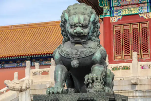 Ancient Statue in Forbidden city in Beijing
