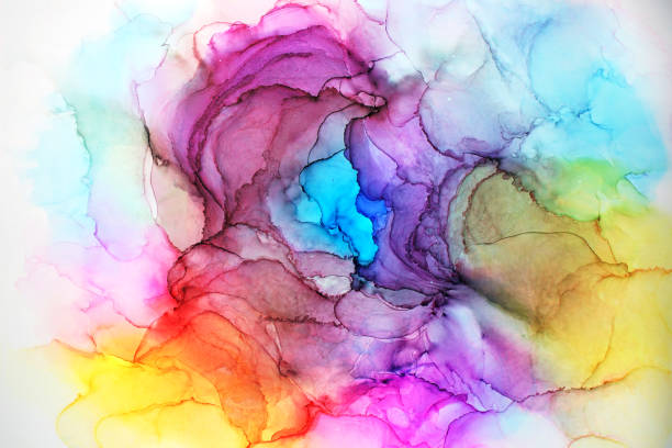 istock Original alcohol ink painting art 1131002090