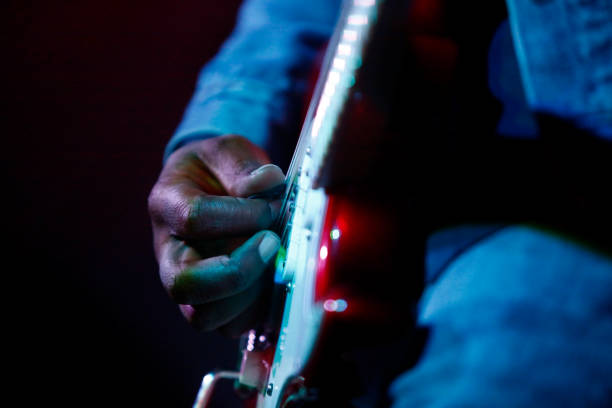 istock Close-up of a guitarist 1131003097