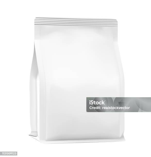 Perfect Quality Vertical Bag Mockup Front View Stock Illustration - Download Image Now - Bag, Template, Packaging