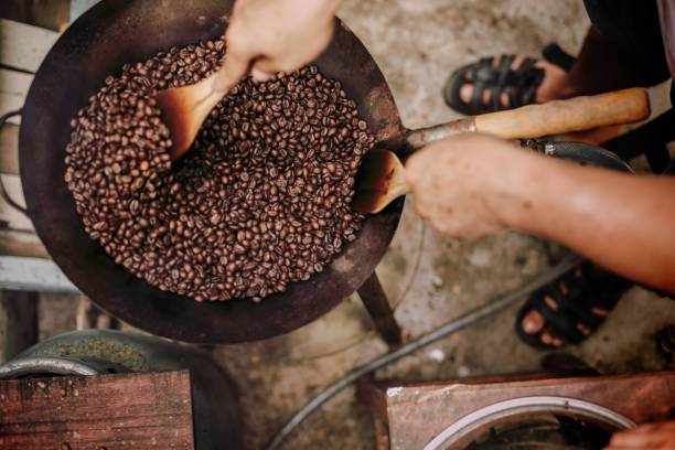 istock Asian man roasted coffee beans expertly 1131014086