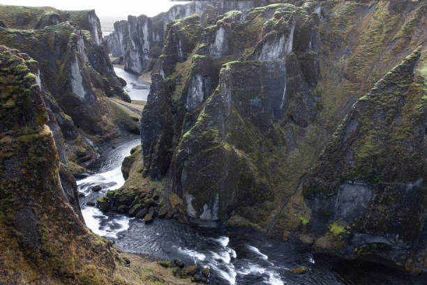 istock Winding River Canyon in Iceland 1131014973