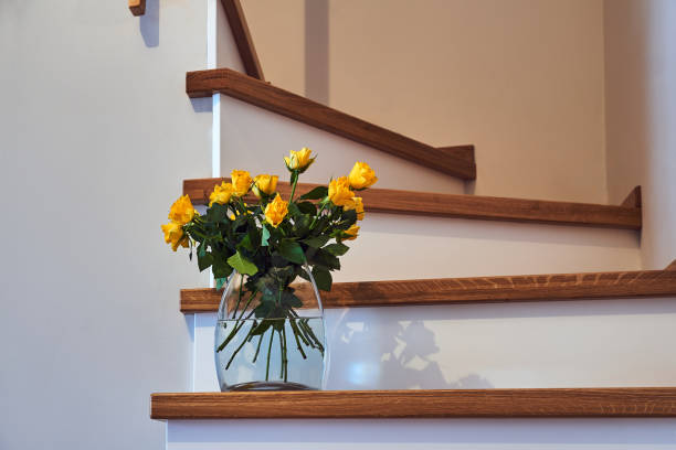 istock A glass vase with yellow roses 1131020077