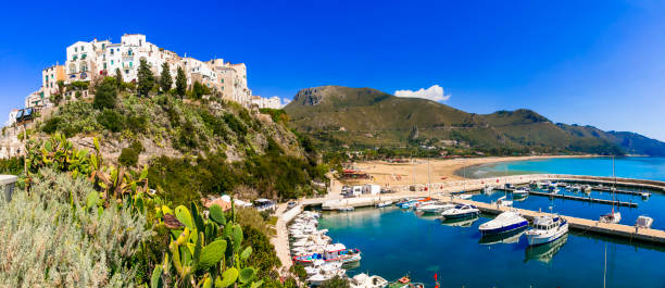 istock beautiful  Sperlonga town with great  beaches. summer vacations in  Italy 1131024310