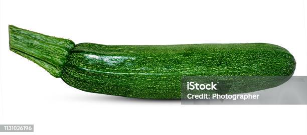 Fresh Zucchini Isolated On White Background Stock Photo - Download Image Now - Agriculture, Asparagus, Choice