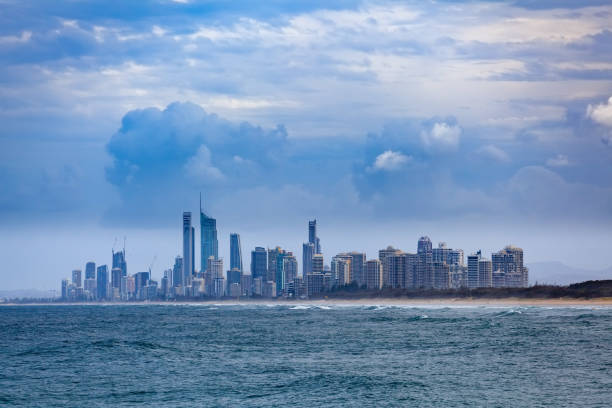 istock Gold Coast high rise skyline viewed across the water 1131029714