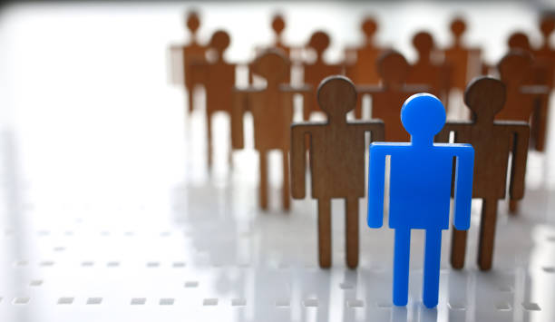 istock Male blue plastic toy businessman silhouette 1131035799
