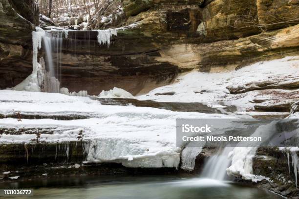 Winter In Lasalle Canyon Stock Photo - Download Image Now - Canyon, Illinois, Polar Vortex