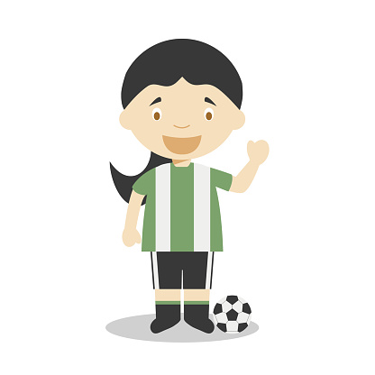 Cute Cartoon Vector Illustration Of A Football Player Women Professions Series Stock Illustration - Download Image Now - iStock Cute Cartoon Vector Illustration Of A Football Player Women Professions Series Stock Illustration - Download Image Now - iStock