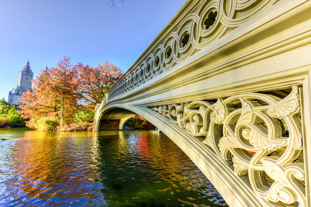 istock Bow Bridge, Central Park in Autumn 1131046386