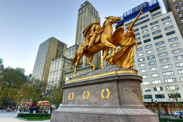 istock Sherman Memorial - Central Park, New York 1131048179