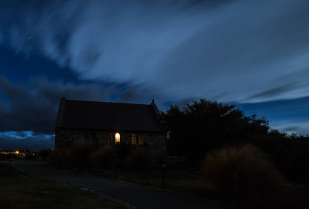 istock Stone Church at night Lake Tekapo 1131049859