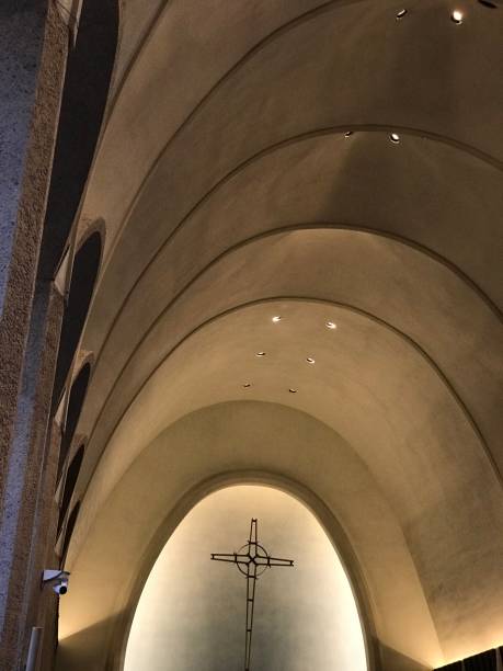 istock Ornate Cross Inside Church 1131049879