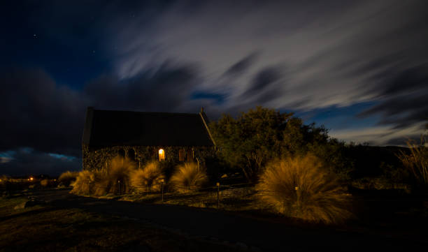 istock Stone Church at night Lake Tekapo 1131050432