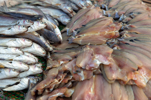istock dry fresh fish on basket and sun Thai tradition 1131050647
