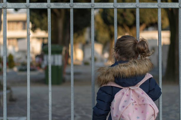 istock Little girl and a iron gate 1131050718