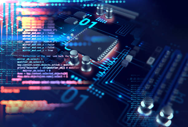 istock 3d rendering  of futuristic blue circuit board 1131051384