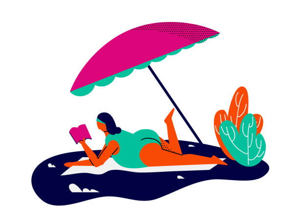istock Summer activity, girl in bikini reading book on the beach 1131061551
