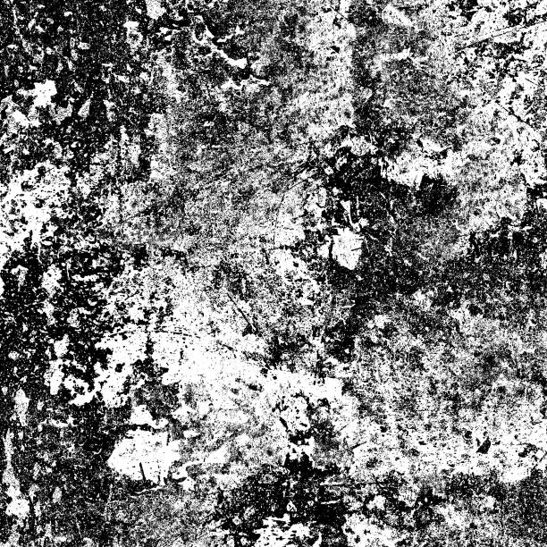 istock Texture black and white grunge. Background of cracks, chips, scuffs. Vintage surface covered with stains and dirt 1131064558
