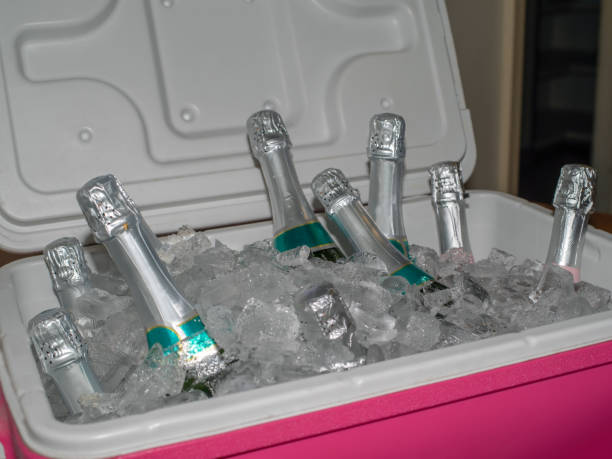 istock Chilled Sparkling wine bottles in a cooler. 1131067790