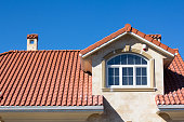 Tiled Roof Covering On House