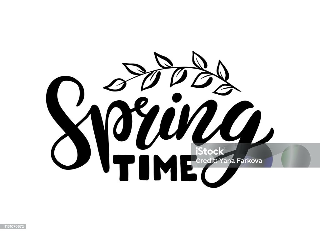 Opening Spring Text Hand Sketched Spring Text Stock Illustration - Download Image Now ...