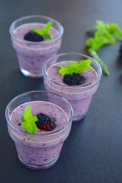 istock Healthy organic blackberry smoothie 1131071939