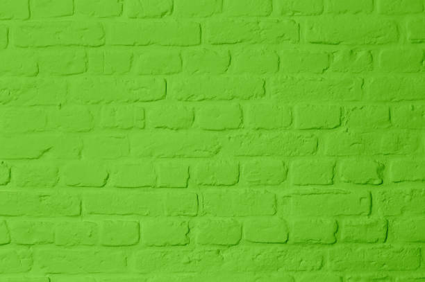 istock Pastell bright green colored brickstone wall 1131076679