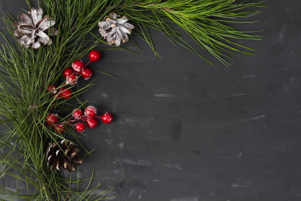istock Winter Christmas or New Year attributes over dark background 1131079320