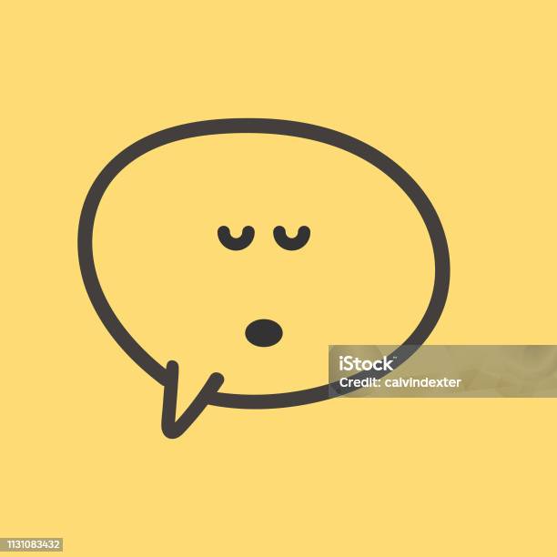 Emoticon On Pencil Drawing Speech Bubble Stock Illustration - Download Image Now - Anthropomorphic Smiley Face, Drawing - Art Product, Part of a Series