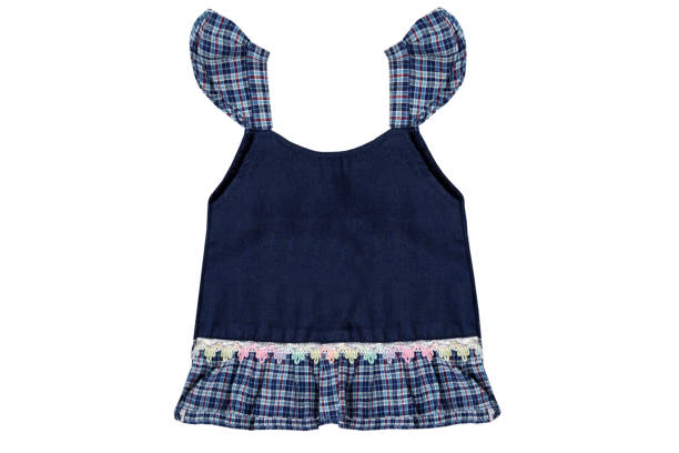 istock Blue children's sundress isolated on white background 1131088854