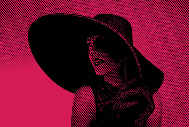istock Glamorous young woman wearing vintage wide brim hat 1131091608